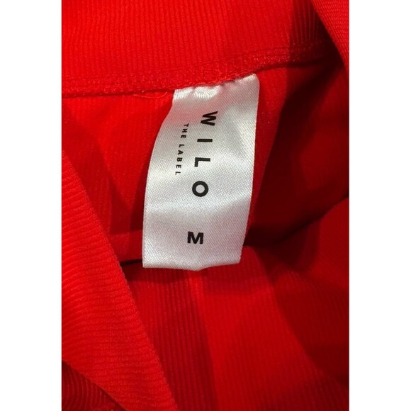 Wilo the label women’s size medium M red full length leggings retail $106 - Picture 4 of 5